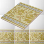 Carreau Vintage Foliage Foliage Floral Frieze Modèle<br><div class="desc">Il s'agit d'une numériquement impression améliorée d'un modèle ancien de 1875-1906 à rouleaux Foliage à frise florale. Vous pouvez customiser la couleur de l'arrière - plan et les bandes de bordure, personnaliser ou supprimer le texte. Utilisez ce modèle pour créer une personnaliser agréable et personnaliser la frise de bordure avec...</div>