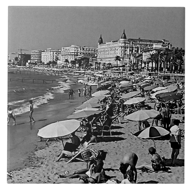Carreau Vintage France Cannes la plage (Devant)