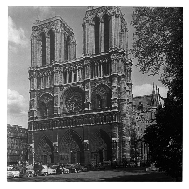 Carreau Vintage France Paris Cathédrale Notre-Dame (Devant)