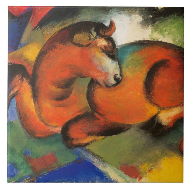 Carreau Vintage Franz Marc Red Bull (Devant)