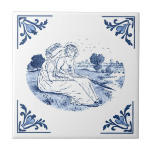 Carreau Vintage Friends Delft Corner Bleu et Blanc