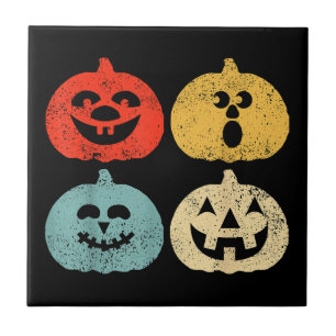 Carreau Vintage Halloween Citrouilles femmes, hommes, enfa