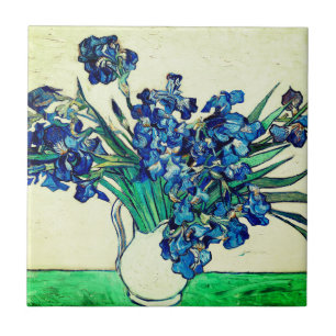 Carreau Vintage Irises (1890) par Vincent Van Gogh