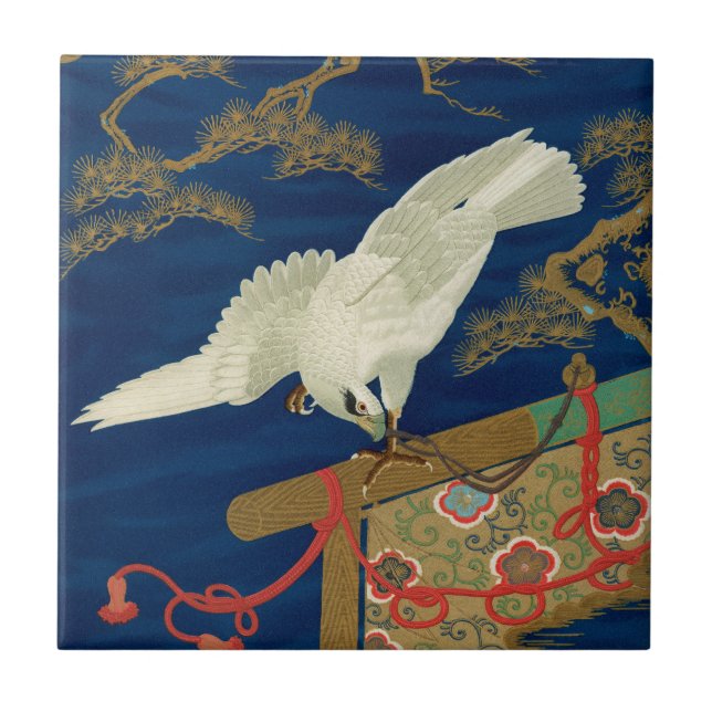 Carreau Vintage japonais White Hawk Art G.A. Audsley (Devant)