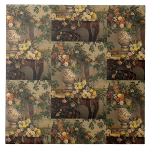 Carreau Vintage Jean Frederic Bazille Fleurs