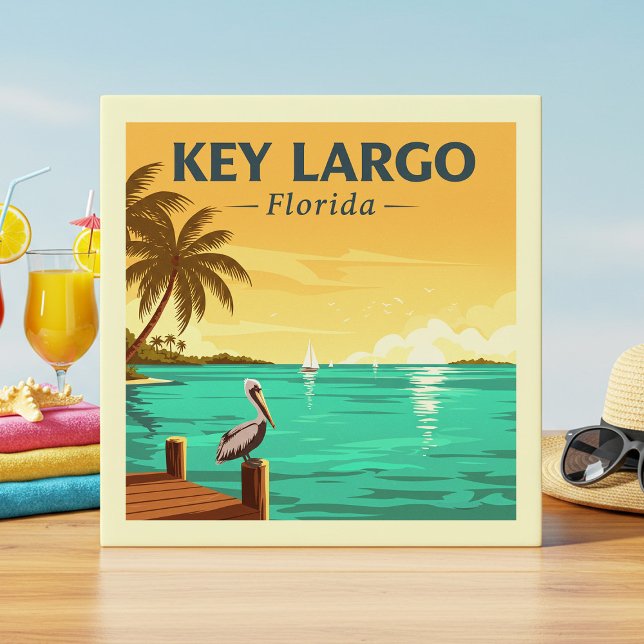 Carreau Vintage Key Largo Floride (Créateur téléchargé)
