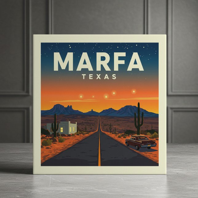 Carreau Vintage Marfa Texas (Créateur téléchargé)