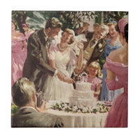 Vintage Mariage Mariée Groom Les jeunes mariés cou