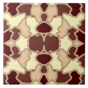 Carreau Vintage moderne couleur marron classique motif