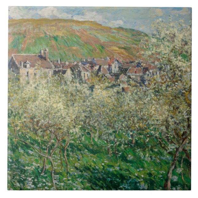 Carreau Vintage Monet 1879 Plum Trees (Devant)