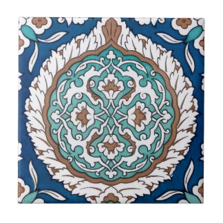Carreau Vintage Moroccan Teal & Blue Floral Pattern
