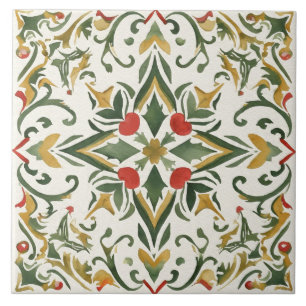 Carreau Vintage, Motif de Noël, Carrelage en céramique