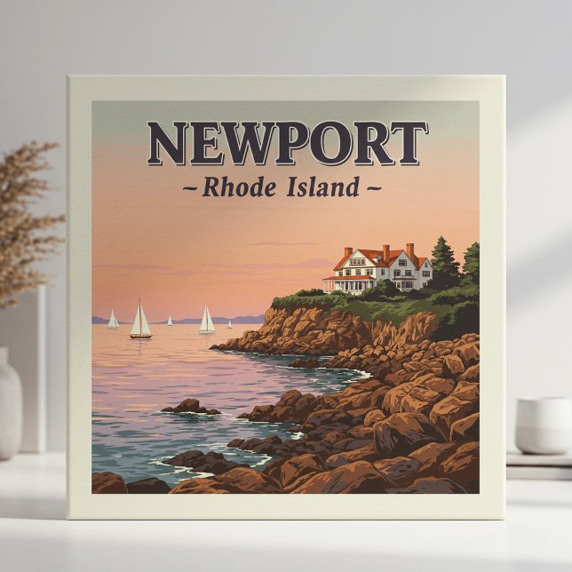 Carreau Vintage Newport Rhode Island (Créateur téléchargé)