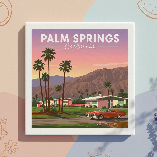 Carreau Vintage Palm Springs Californie (Créateur téléchargé)