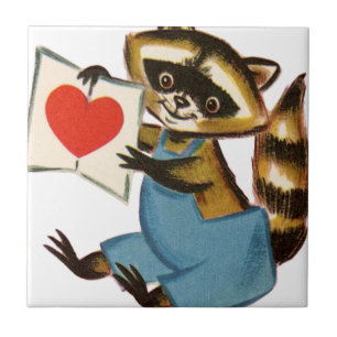 Carreau Vintage Raccoon