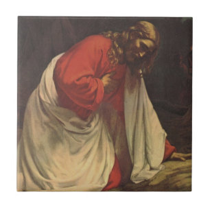 Carreau Vintage Religion Jésus-Christ Jardin de Gethsémani