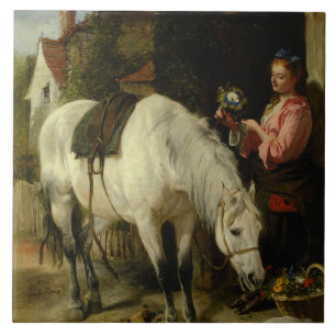 Carreau Vintage Richard Ansdell La fille des jardiniers