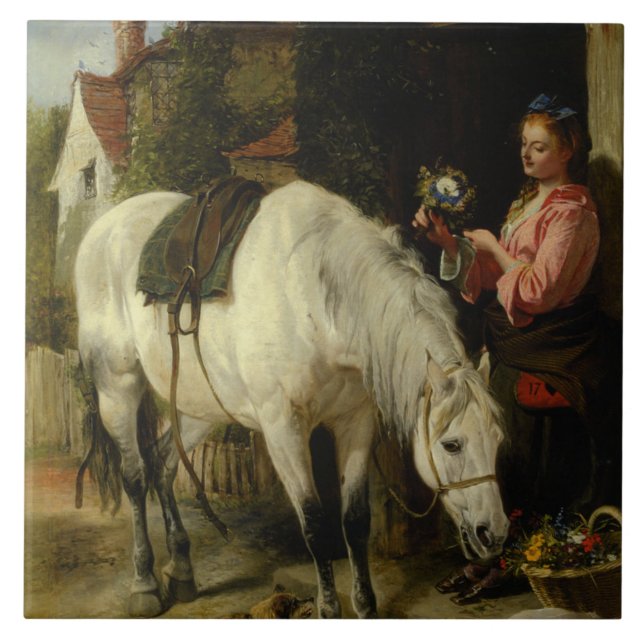 Carreau Vintage Richard Ansdell La fille des jardiniers (Devant)