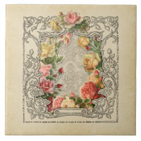 Vintage romantique Roses sculptés