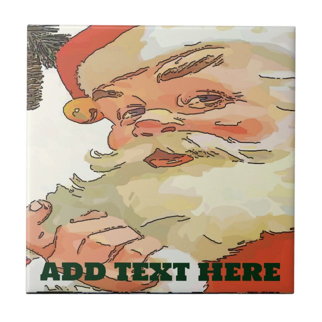 Carreau Vintage Santa Tiles, add text (Devant)