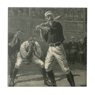 Carreau Vintage Sports, Joueurs de baseball par Thulstrup
