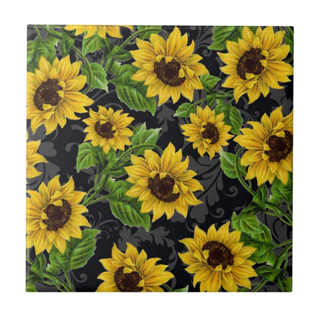 Carreau Vintage sunflower (Devant)