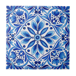 Carreau Vintage Talavera Azulejo tuiles bleues mariage fav