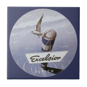Carreau Vintage voyage Excelsior Hotel Zurich Suisse