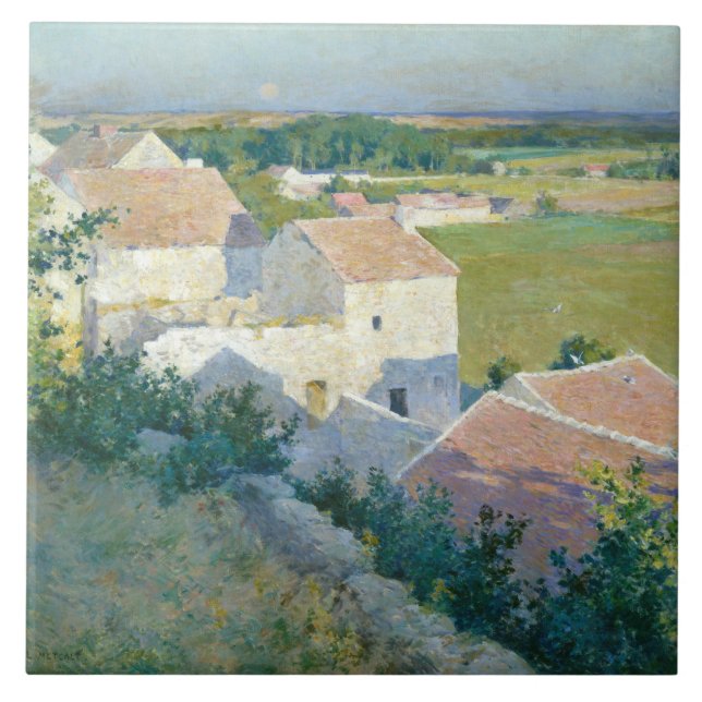 Carreau Vintage Willard Metcalf Mid-Summer Twilight (Devant)