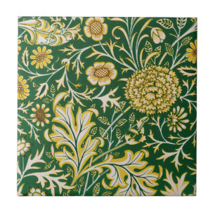 Carreau Vintage William Morris Cherwell Vert Floral Art