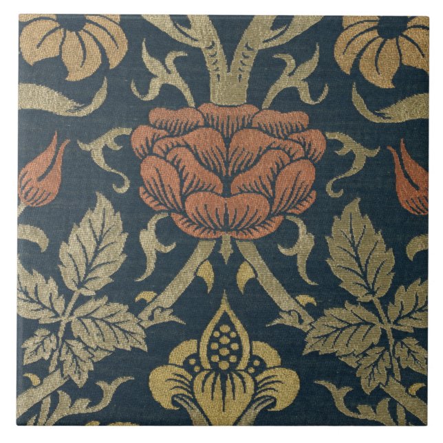 Carreau Vintage William Morris Rose et Lily (Devant)