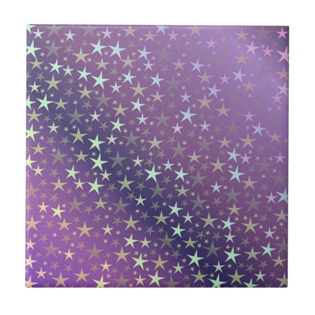 Carreau violet+argent, brillant, brillant, étoile, couleur (Devant)
