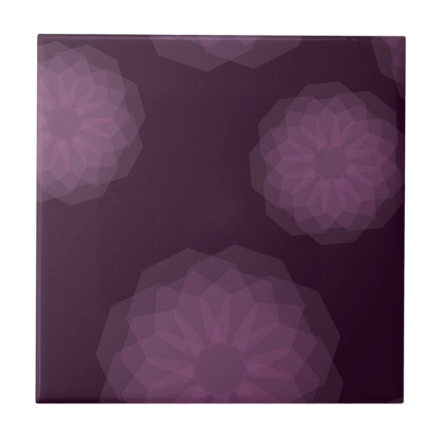 Carreau Violet, cool, tendance moderne simple floral abstr (Devant)