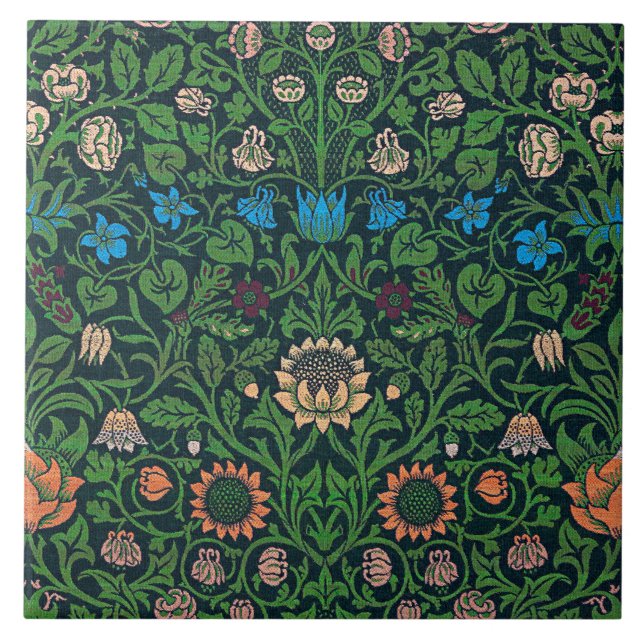 Carreau Violet et Columbine, William Morris (Devant)