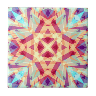 Carreau Violet Jaune Turquoise Rouge Géométrique Marocaine