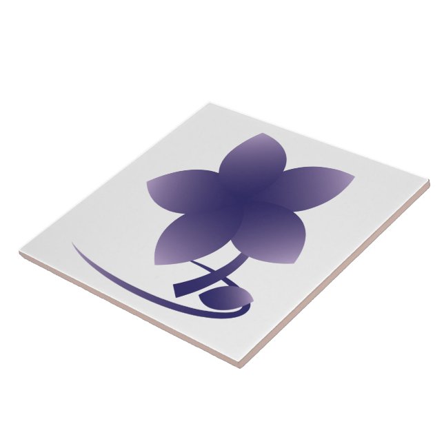 Carreau Violette fleur nb (Côté)