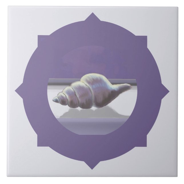 Carreau violettes dans un bocal de lune (Devant)