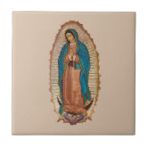 Carreau Mural Céramique Notre Dame De Guadalupe - Vierge Marie - 5/16 Pouce - Multicolore