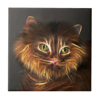 Carreau Visage abstrait de chat
