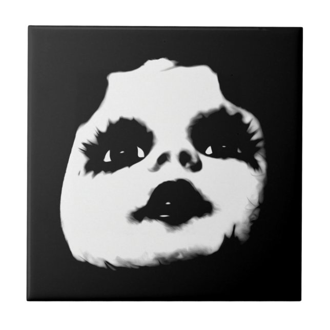 Carreau Visage de poupée effrayant (Devant)