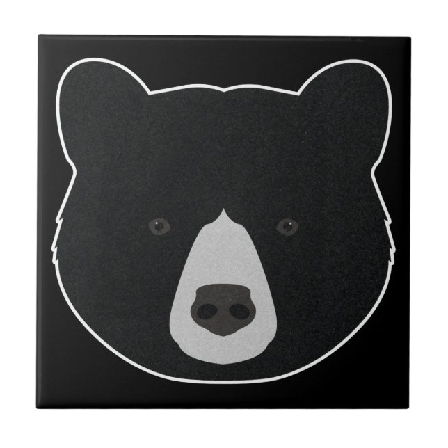 Carreau Visage d'ours noir (Devant)