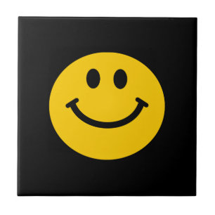 Carreau Visage souriant jaune