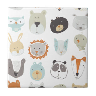 Carreau Visages conviviaux   Portraits d'animaux mignons