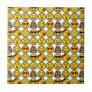 Carreau Visages d'émotion de motif d'Emoji d'amusement