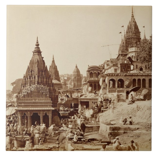 Carreau Vishnu Pud et d'autres temples, Benares (photo de (Devant)