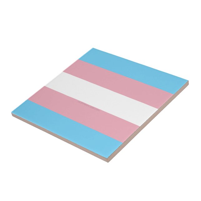 Carreau Visibilité du drapeau de fierté transgenre de Slip (Côté)