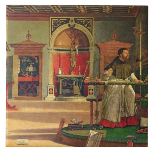 Carreau Vision de St. Augustine, 1502-08 (huile sur toile) (Devant)
