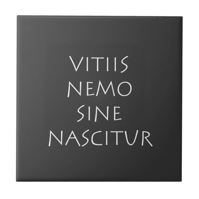 Carreau Vitiis nemo sinnascitur (Devant)