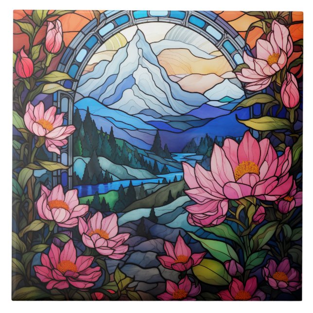 Carreau Vitraux de montagne  (Devant)