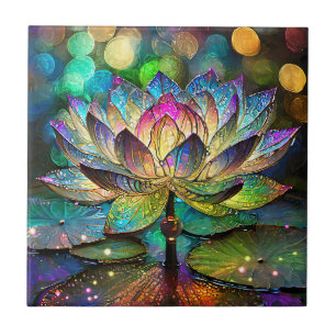 Carreau Vitre Fleur de Lotus Vibrante